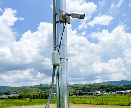 工事現場に設置のカメラ