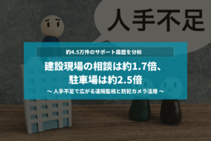 建設現場の相談は約1.7倍、駐車場は約2.5倍
