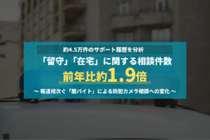 「留守」「在宅」に関する相談件数　前年比約1.9倍